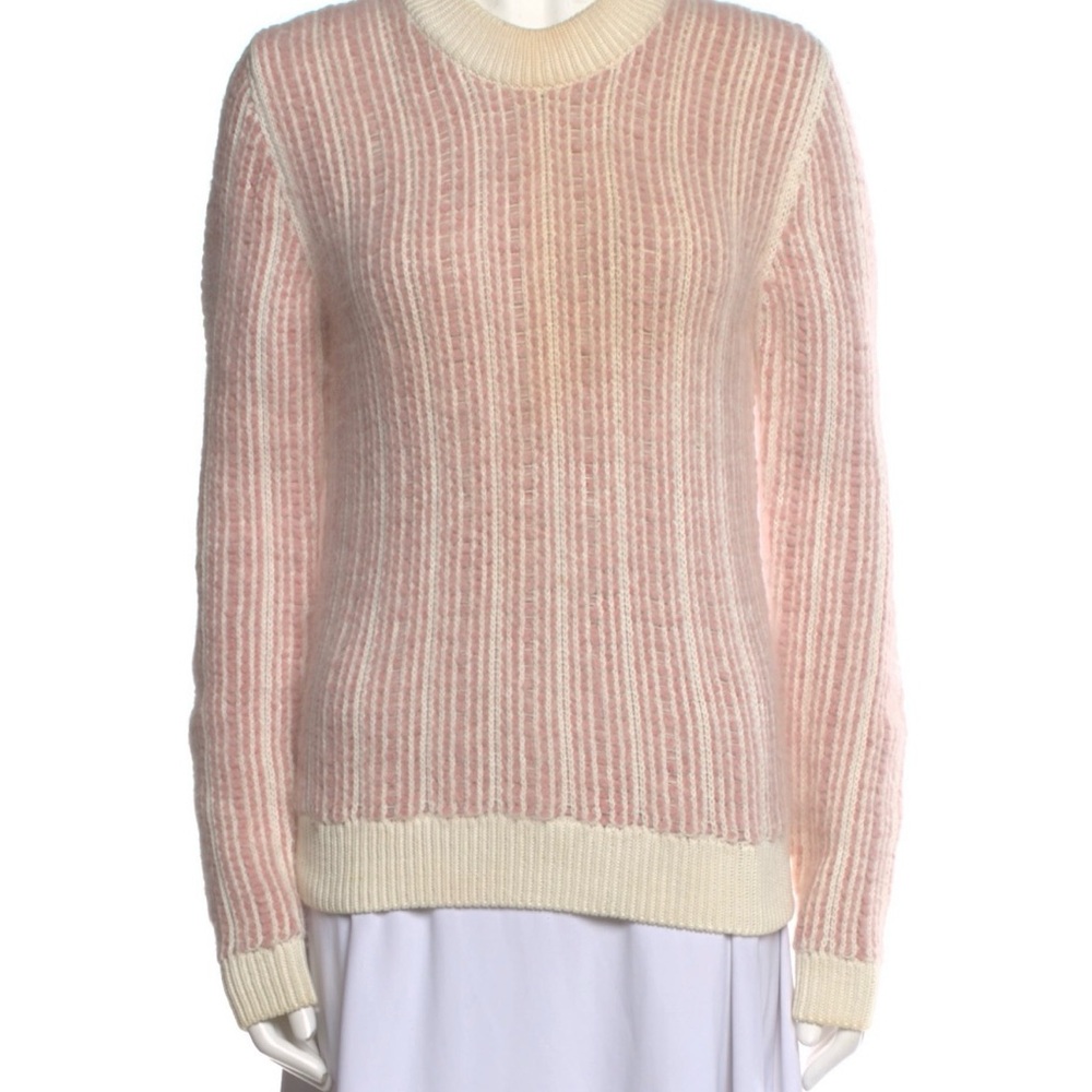 CHLOE Women's Pink and Cream Sweater